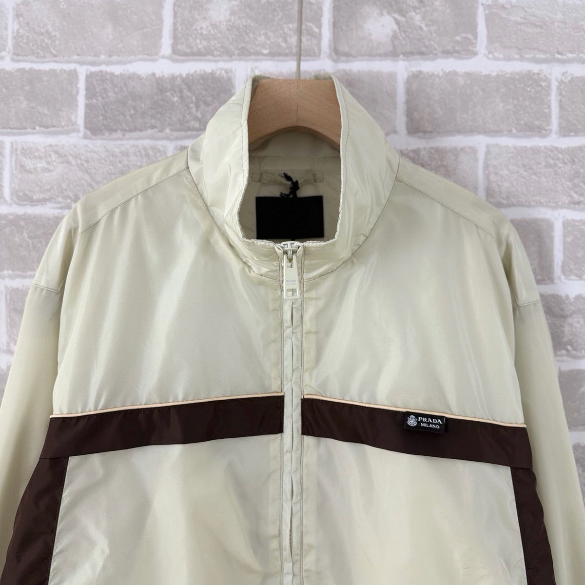 Cream Jersey Contrast Stripe Track - Men's