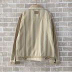 Beige Cotton Plain Trucker - Men's