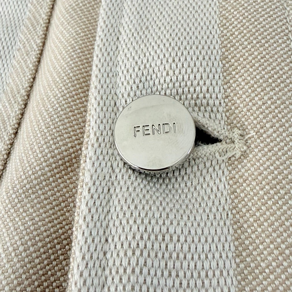 Beige Cotton Plain Trucker - Men's