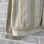Beige Cotton Plain Trucker - Men's