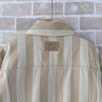 Beige Cotton Plain Trucker - Men's