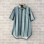 Green Cotton Striped Short-Sleeve - Men's