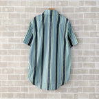 Green Cotton Striped Short-Sleeve - Men's