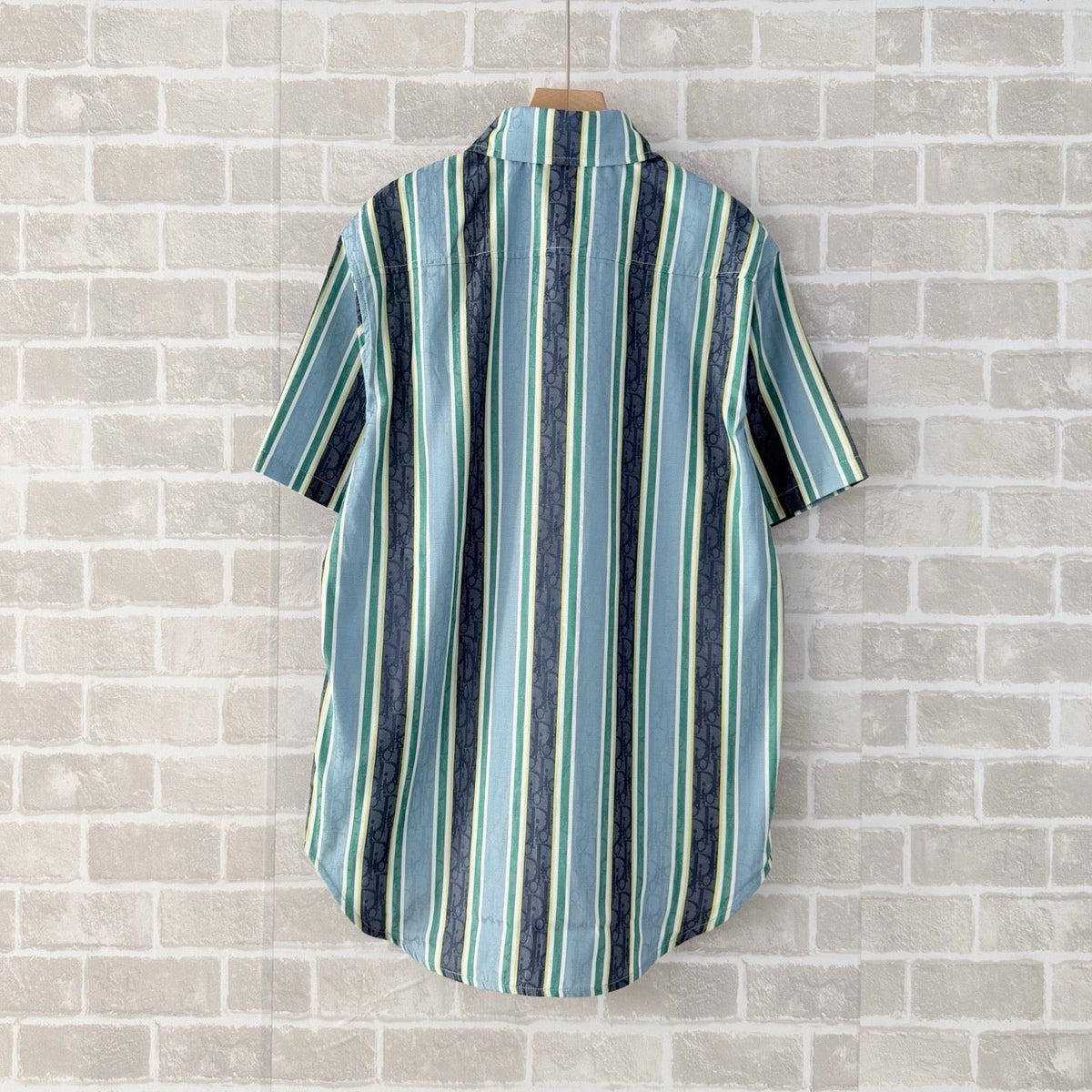 Green Cotton Striped Short-Sleeve - Men's