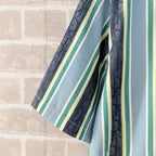 Green Cotton Striped Short-Sleeve - Men's