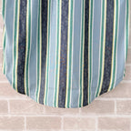 Green Cotton Striped Short-Sleeve - Men's