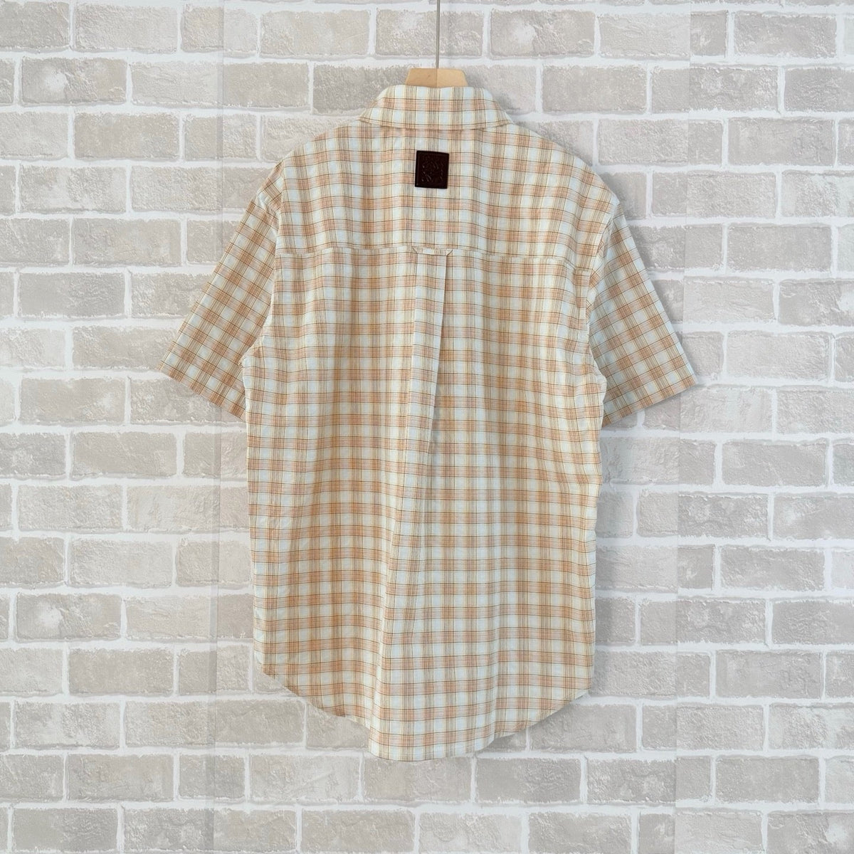 Cream Cotton Gingham Short-Sleeve - Men's