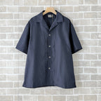 Navy Cotton Camp Collar Short-Sleeve - Men's
