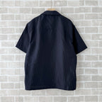 Navy Cotton Camp Collar Short-Sleeve - Men's