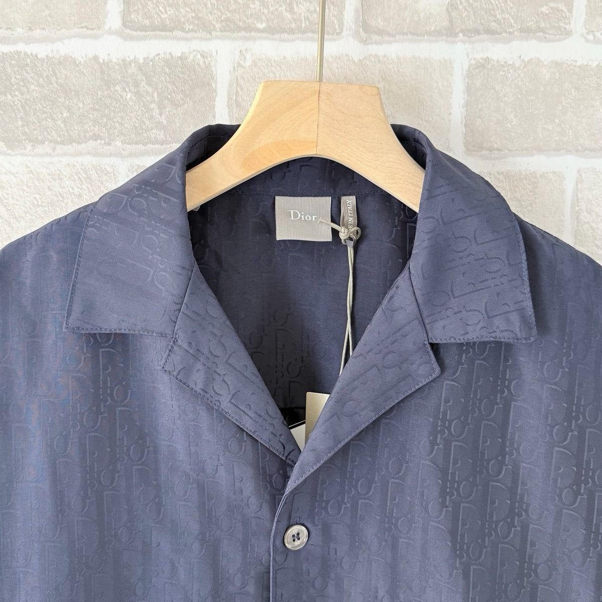 Navy Cotton Camp Collar Short-Sleeve - Men's