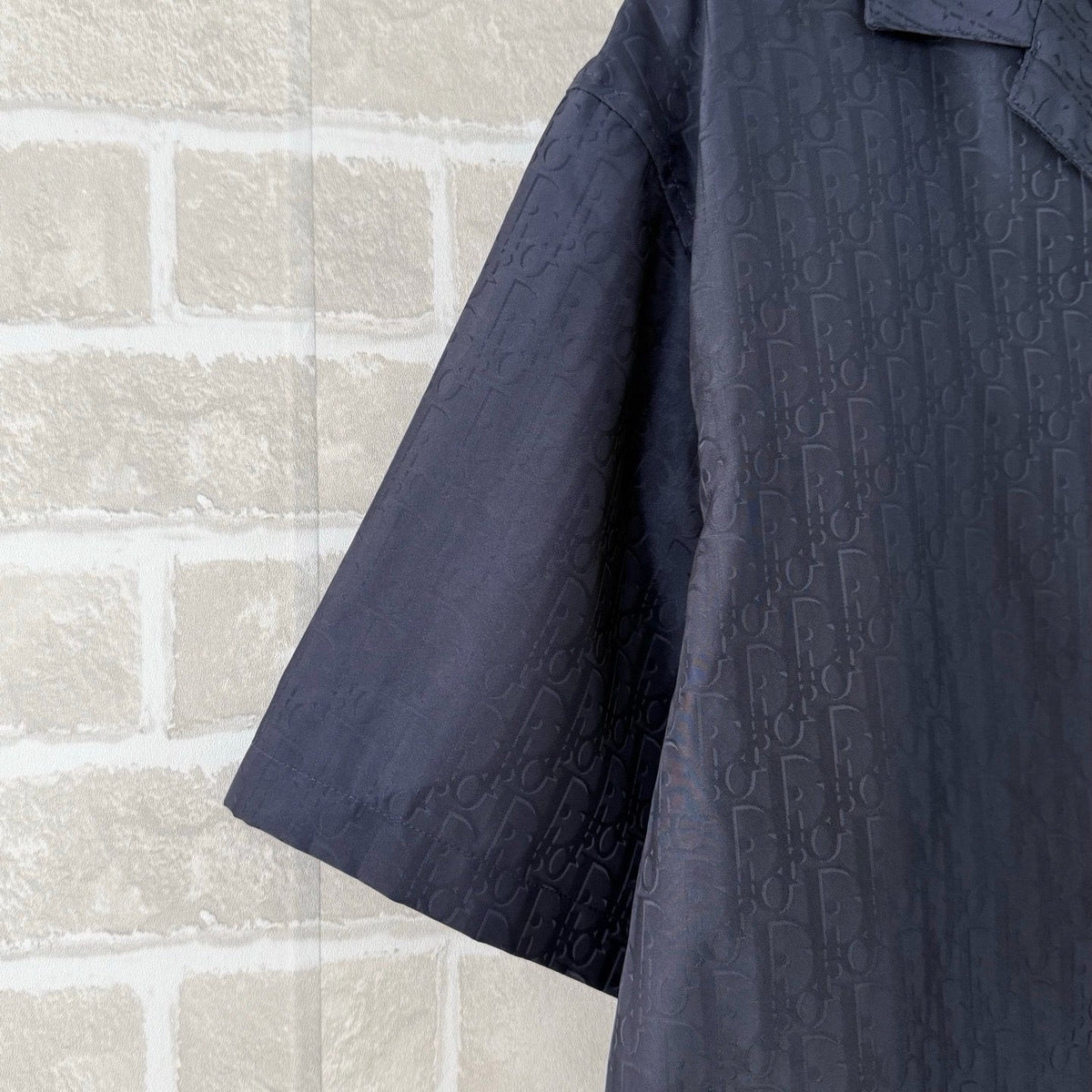 Navy Cotton Camp Collar Short-Sleeve - Men's