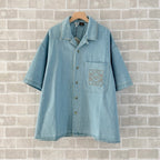 Blue Denim Anagram Short-Sleeve - Men's