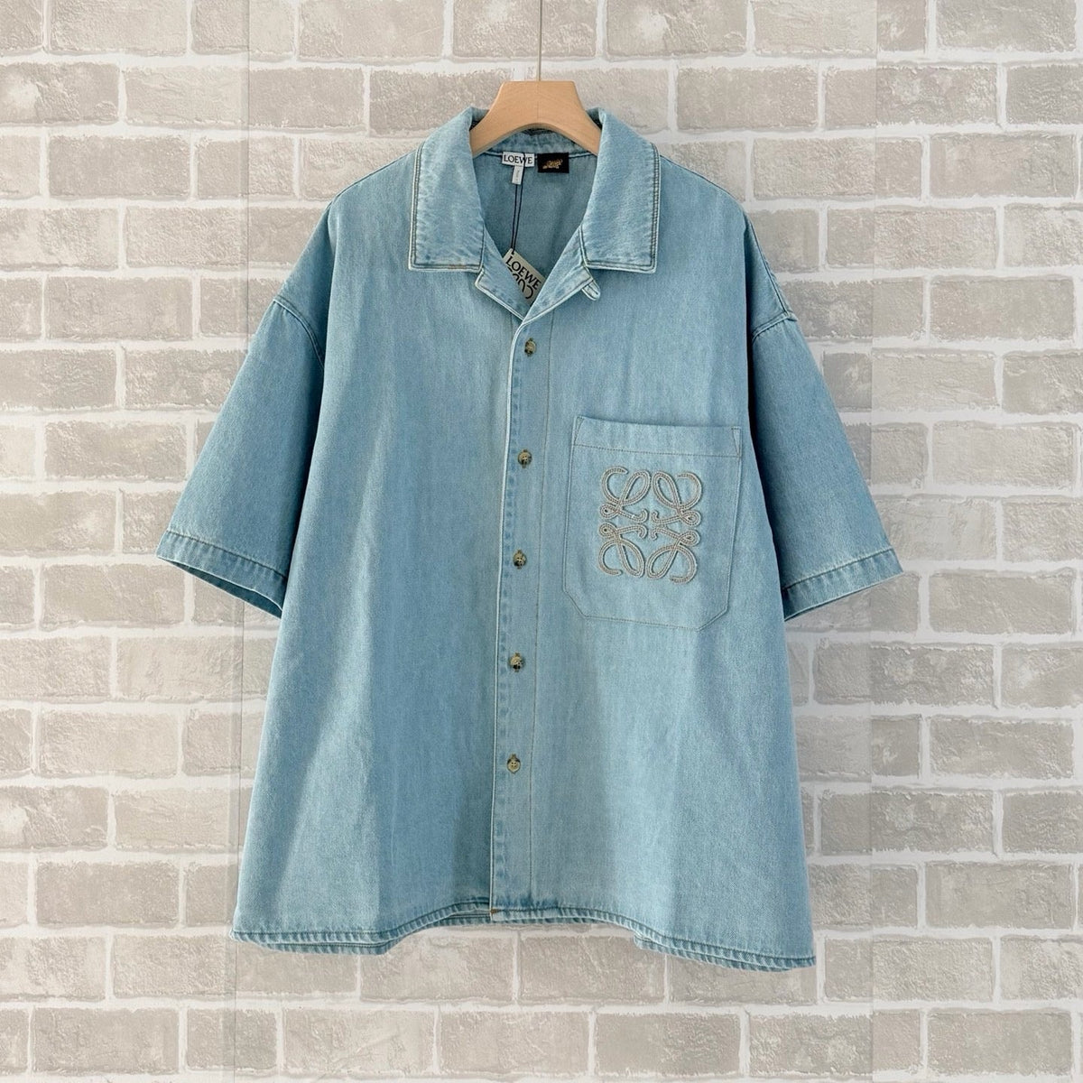 Blue Denim Anagram Short-Sleeve - Men's