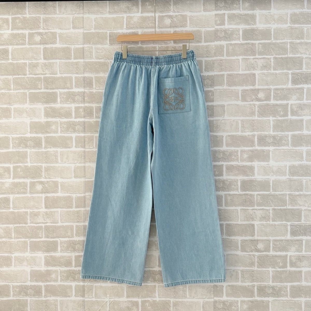 Blue Denim Elasticated Wide-Leg - Men's