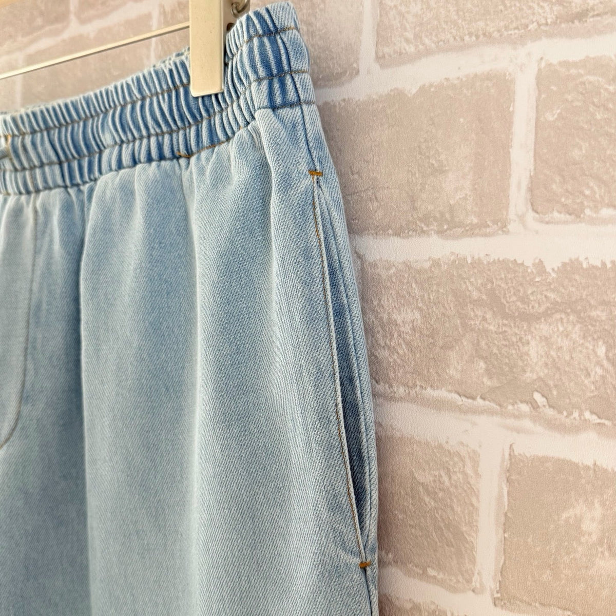 Blue Denim Elasticated Wide-Leg - Men's