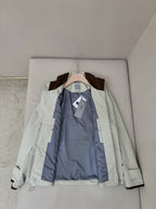 Navy Wool Stand Collar Blouson - Men's