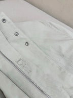 Navy Wool Stand Collar Blouson - Men's