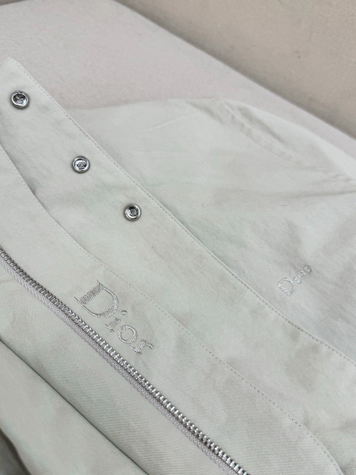 Navy Wool Stand Collar Blouson - Men's