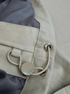 Navy Wool Stand Collar Blouson - Men's