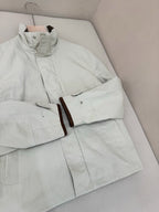 Navy Wool Stand Collar Blouson - Men's