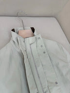 Navy Wool Stand Collar Blouson - Men's