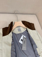 Navy Wool Stand Collar Blouson - Men's