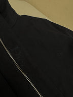 Navy Wool Stand Collar Blouson - Men's
