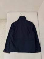 Navy Wool Stand Collar Blouson - Men's