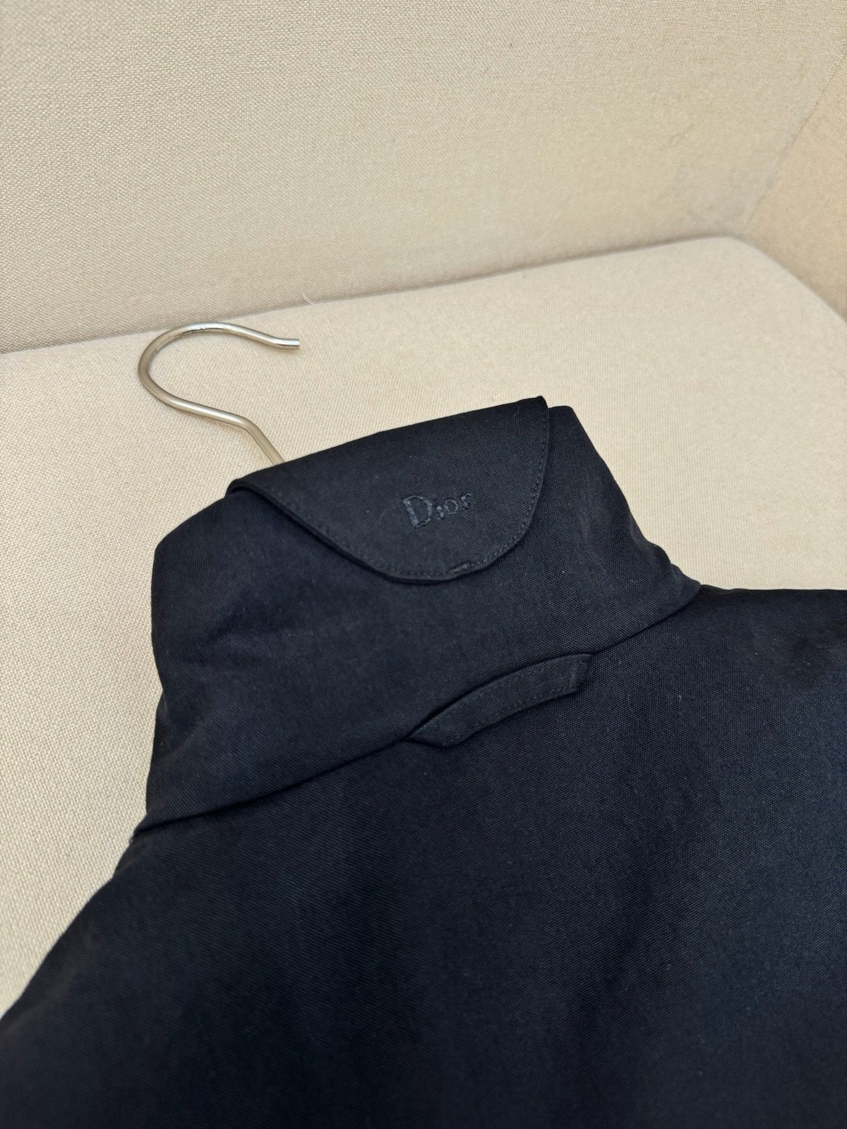 Navy Wool Stand Collar Blouson - Men's