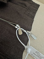 Grey Nylon Stand Collar Blouson - Men's