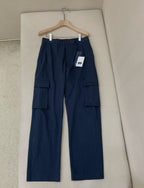 Navy Cotton Plain Cargo - Men's