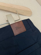 Navy Cotton Plain Cargo - Men's