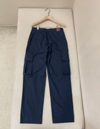 Navy Cotton Plain Cargo - Men's