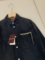 Black Denim Pocket Long-Sleeve - Men's