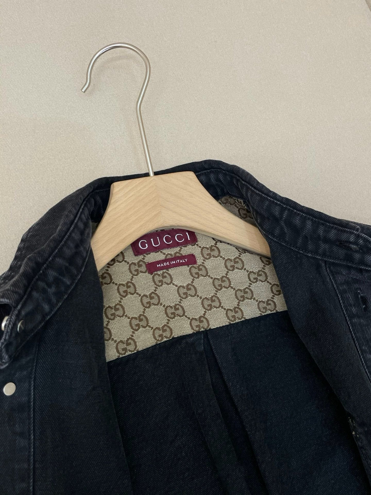 Black Denim Pocket Long-Sleeve - Men's