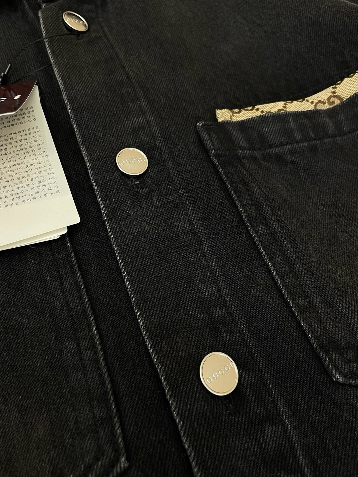 Black Denim Pocket Long-Sleeve - Men's