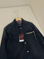 Black Denim Pocket Long-Sleeve - Men's