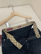 Navy Denim Plain Straight - Women's