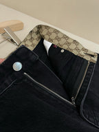 Navy Denim Plain Straight - Women's