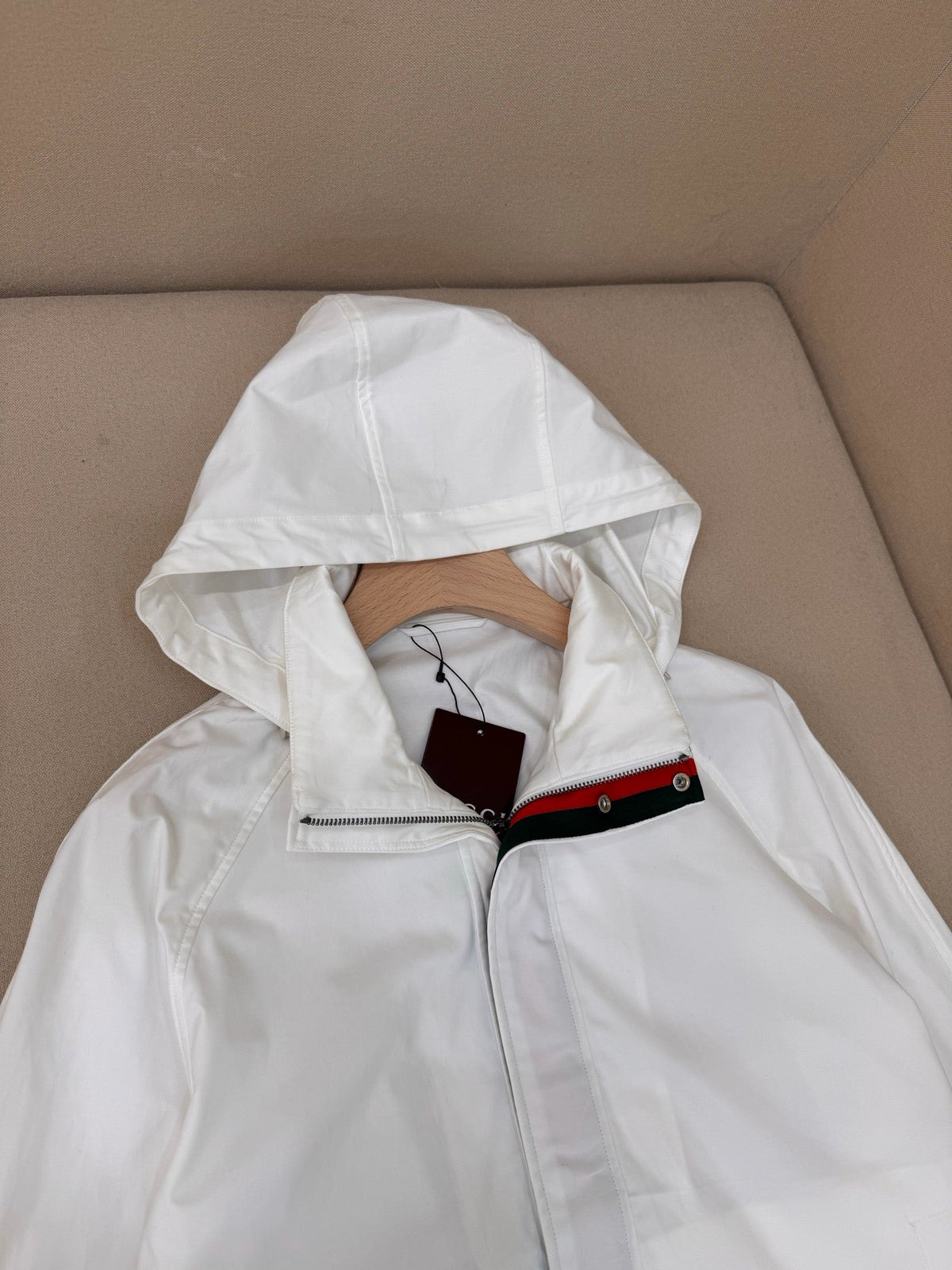 Black Nylon Plain Hooded - Men's
