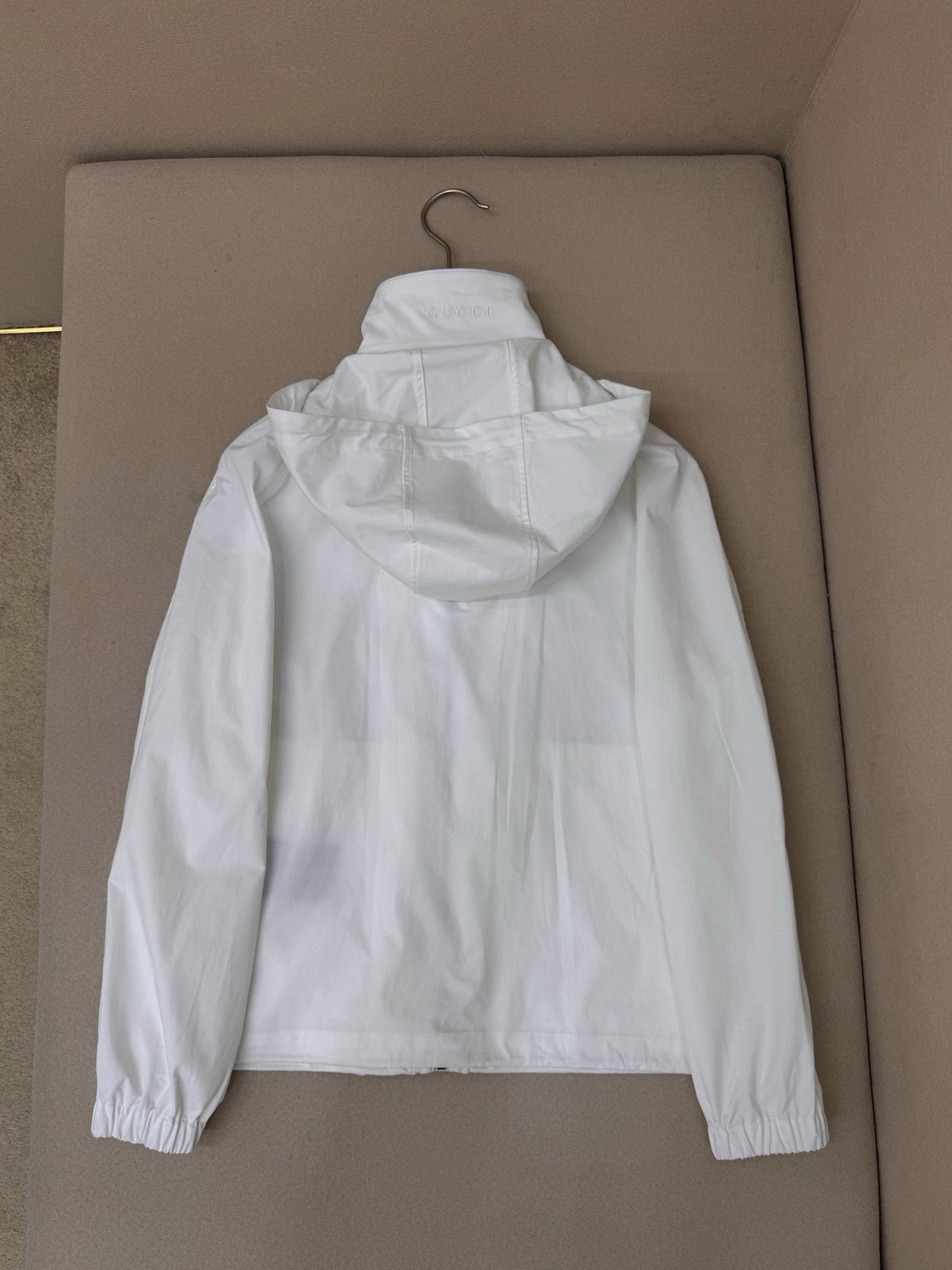 Black Nylon Plain Hooded - Men's
