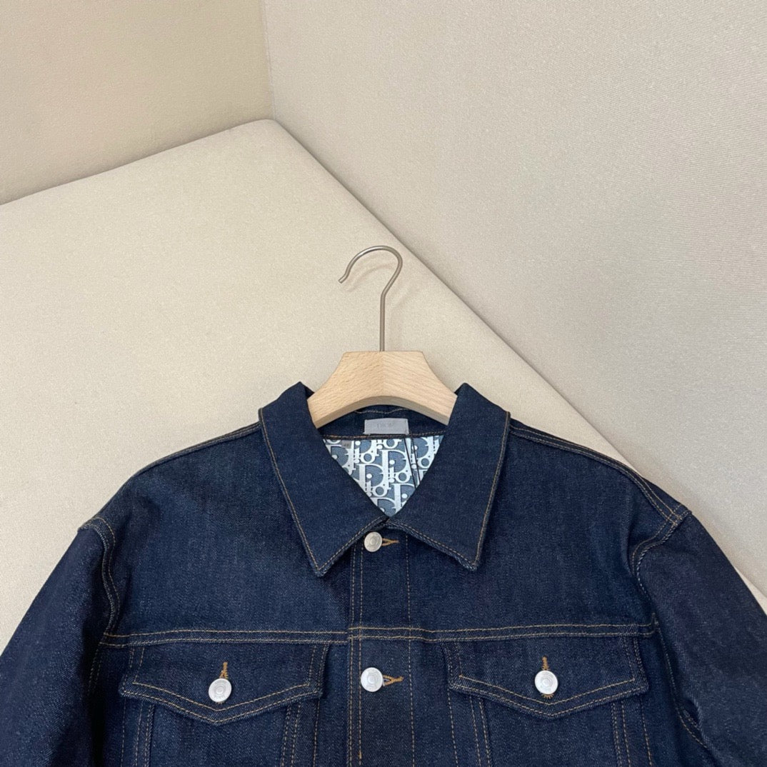 Blue Denim Plain Trucker - Men's