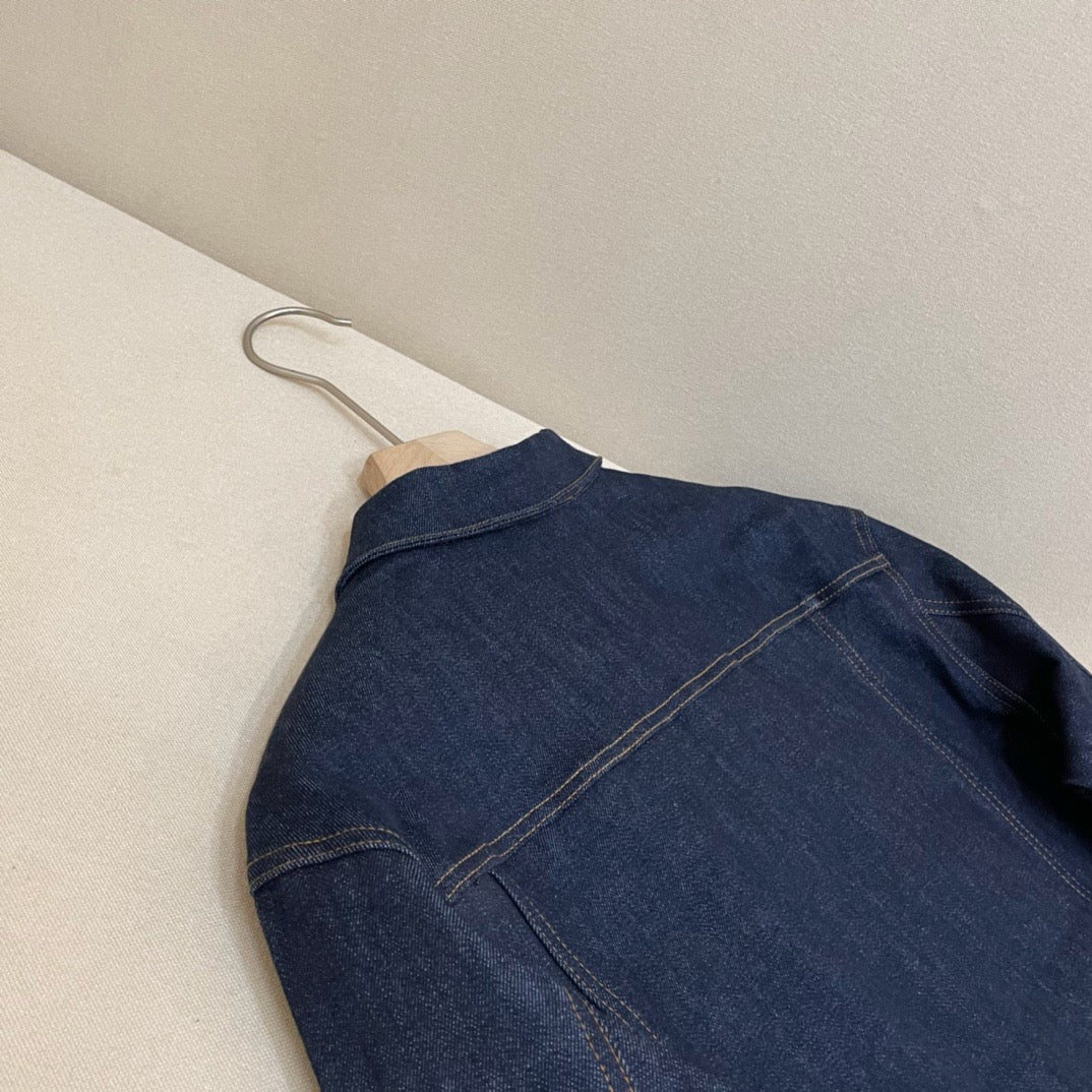Blue Denim Plain Trucker - Men's