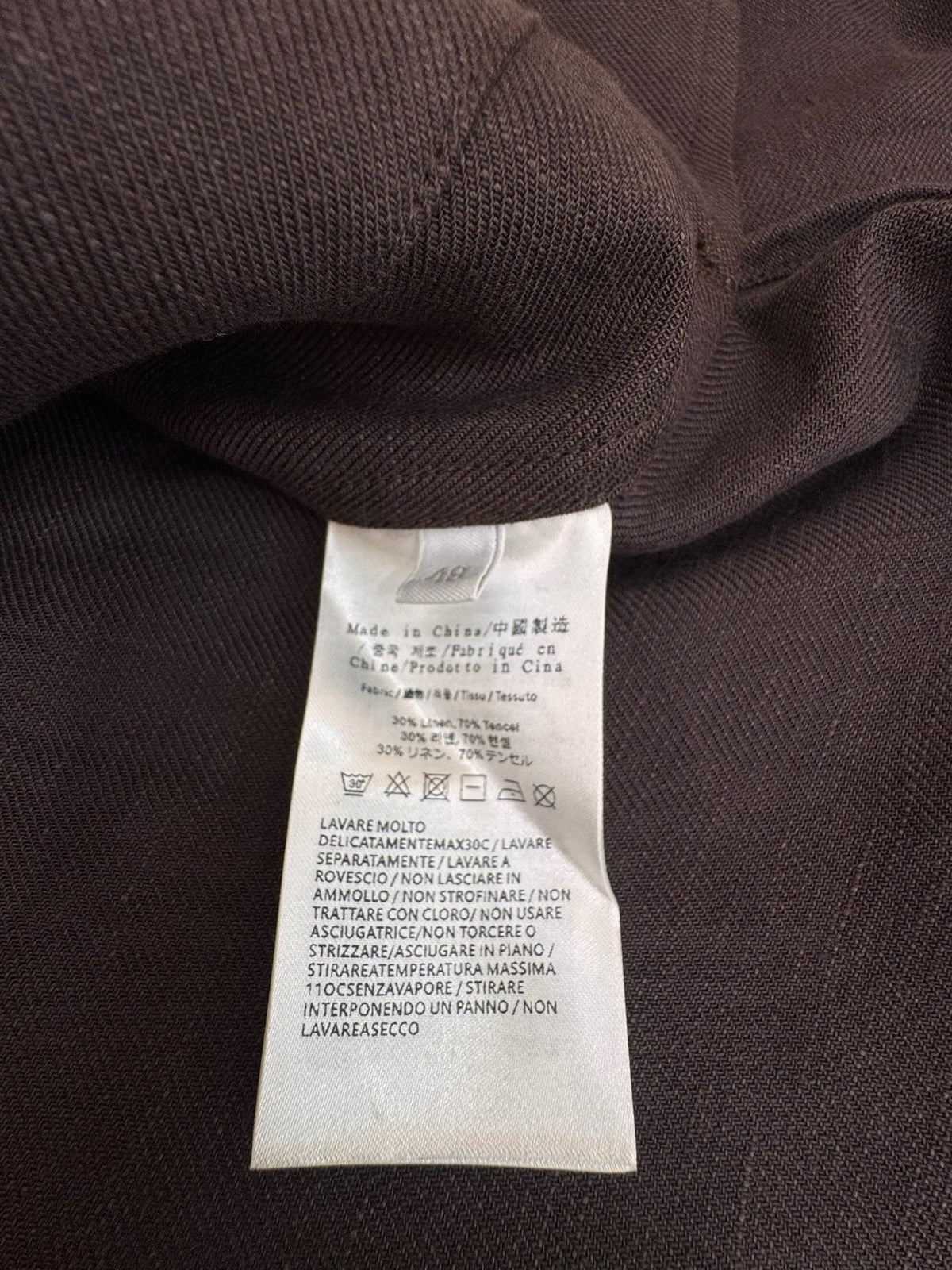 Brown Wool Plain Shirt Jacket - Men's