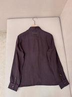 Brown Wool Plain Shirt Jacket - Men's