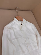 Brown Wool Plain Shirt Jacket - Men's