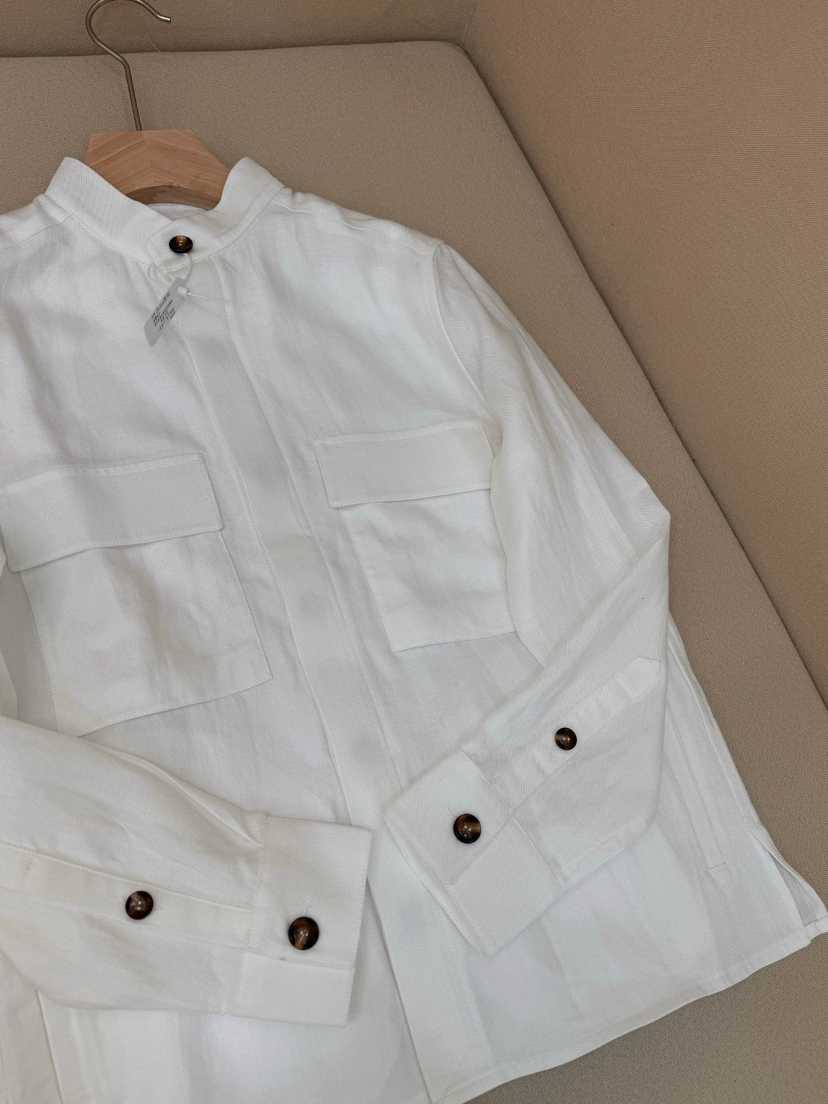 Brown Wool Plain Shirt Jacket - Men's