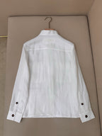 Brown Wool Plain Shirt Jacket - Men's
