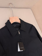 Navy Cotton Plain Blouson - Men's