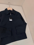 Navy Cotton Plain Blouson - Men's